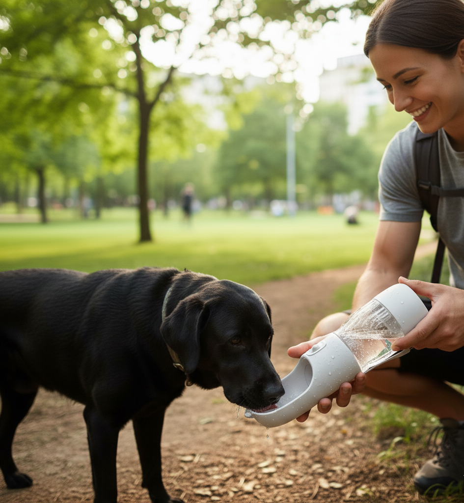 La 2 en 1 - Gourde et croquette Wafter et Companie